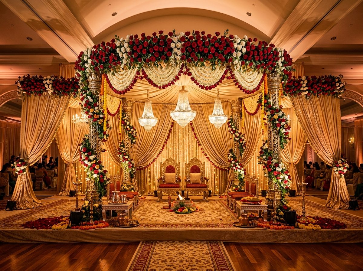 Royal Wedding Stage & Floral Mandap